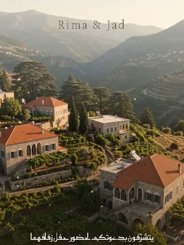 Qantara &mdash; a Lebanese wedding invitation with a cedar seal