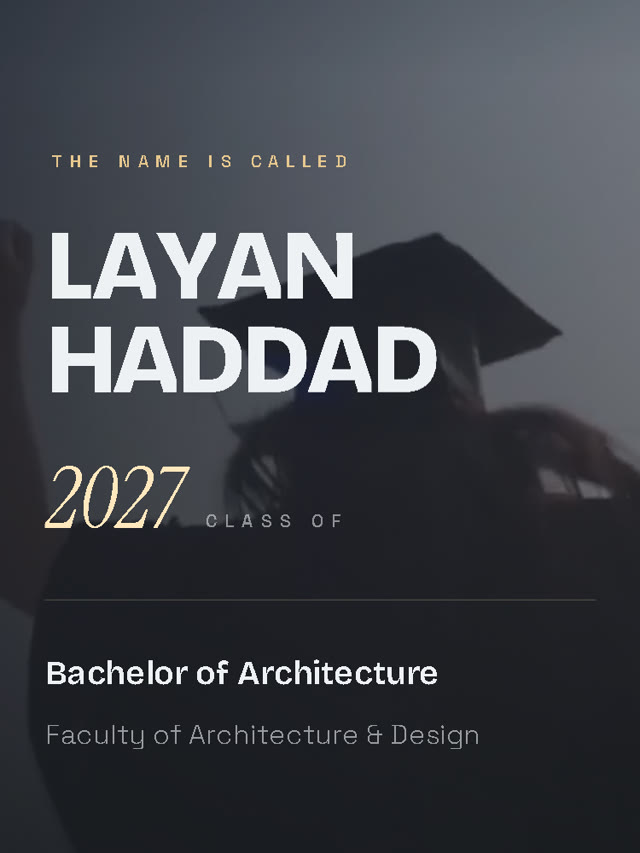 Summa &mdash; a graduation invitation with the graduate's name in large letters